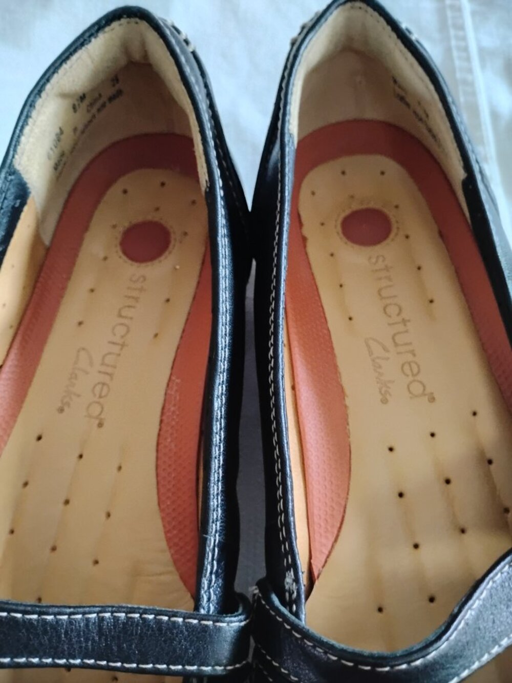 Structured by Clarks Black Mary Jane Loafers Sz. 8.5 - Picture 6 of 6